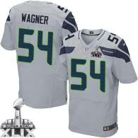 Nike Seattle Seahawks #54 Bobby Wagner Grey Alternate Super Bowl XLIX Men‘s Stitched NFL Elite Jerse