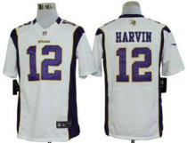 Nike Vikings -12 Percy Harvin White Stitched NFL Limited Jersey