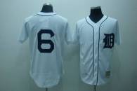 Mitchell and Ness Detroit Tigers #6 Al Kaline Stitched White Throwback MLB Jersey
