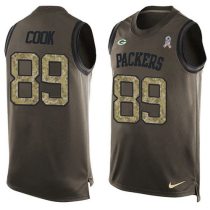 Nike Packers -89 Jared Cook Green Stitched NFL Limited Salute To Service Tank Top Jersey