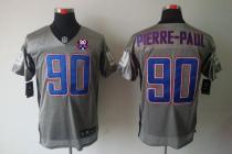 Nike New York Giants #90 Jason Pierre-Paul Grey Shadow With 1925-2014 Season Patch Men's Stitched NF