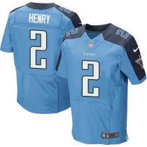 Nike Titans -2 Derrick Henry Light Blue Team Color Stitched NFL Elite Jersey