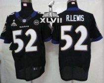 Nike Ravens -52 Ray Lewis Black Alternate Super Bowl XLVII Stitched NFL Elite Jersey