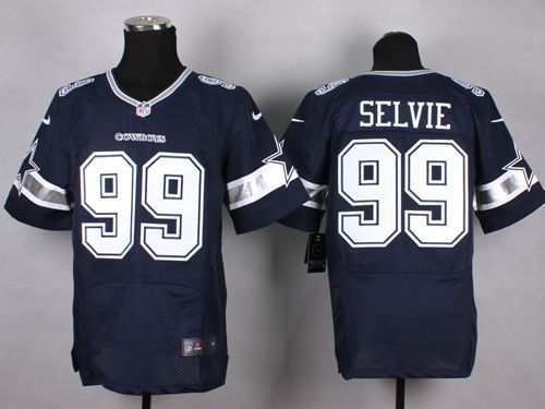 Nike Dallas Cowboys #99 George Selvie Navy Blue Team Color Men's Stitched NFL Elite Jersey