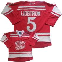 Detroit Red Wings -5 Nicklas Lidstrom Red 2014 Winter Classic Stitched NHL Jersey