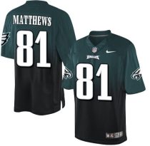 Nike Eagles -81 Jordan Matthews Midnight Green Black Stitched NFL Elite Fadeaway Fashion Jersey