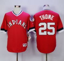 Cleveland Indians -25 Jim Thome Red 1978 Turn Back The Clock Stitched MLB Jersey