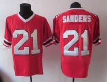 1992 Mitchell And Ness Falcons 21 Deion Sanders Red Throwback Stitched NFL Jersey