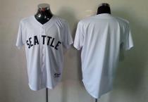Seattle Mariners Blank White 1909 Turn Back The Clock Stitched MLB Jersey