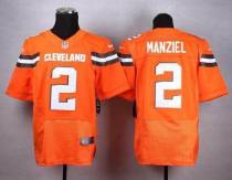 Nike Cleveland Browns -2 Johnny Manziel Orange Alternate Stitched NFL New Elite jersey