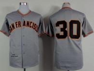 Mitchell And Ness 1962 San Francisco Giants #30 Orlando Cepeda Grey Stitched MLB Jersey