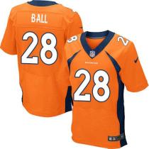 Nike Denver Broncos #28 Montee Ball Orange Team Color Men's Stitched NFL New Elite Jersey