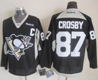 Pittsburgh Penguins -87 Sidney Crosby Black Practice Stitched NHL Jersey