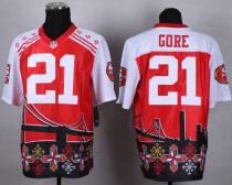 Nike San Francisco 49ers #21 Frank Gore Red Men‘s Stitched NFL Elite Noble Fashion Jersey