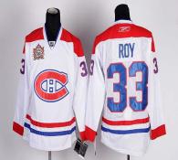 Montreal Canadiens -33 Patrick Roy White Heritage Classic Style Stitched NHL Jersey