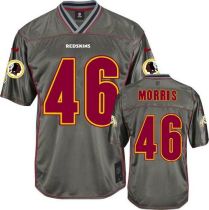 Nike Washington Redskins -46 Alfred Morris Grey Men's Stitched NFL Elite Vapor Jersey