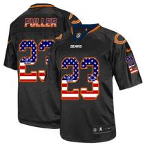 Nike Bears -23 Kyle Fuller Black Men's Stitched NFL Elite USA Flag Fashion Jersey