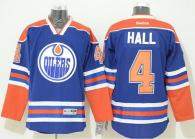 Edmonton Oilers -4 Taylor Hall Light Blue Stitched NHL Jersey