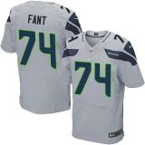 Nike Seahawks -74 George Fant Grey Alternate Stitched NFL Elite Jersey