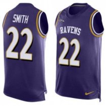 Nike Ravens -22 Jimmy Smith Purple Team Color Stitched NFL Limited Tank Top Jersey