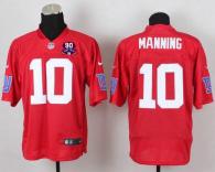 Nike New York Giants #10 Eli Manning Red With 1925-2014 Season Patch Men's Stitched NFL Elite QB Pra
