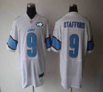 Nike Lions -9 Matthew Stafford White With WCF Patch Jersey