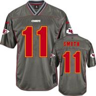 Nike Kansas City Chiefs #11 Alex Smith Grey Men's Stitched NFL Elite Vapor Jersey