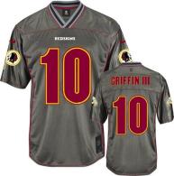 Nike Washington Redskins -10 Robert Griffin III Grey Men's Stitched NFL Elite Vapor Jersey