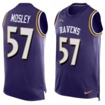 Nike Ravens -57 CJ Mosley Purple Team Color Stitched NFL Limited Tank Top Jersey
