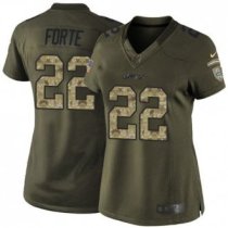 Women Nike Jets -22 Matt Forte Green NFL Limited Salute to Service Jersey