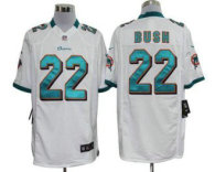 Nike Dolphins -22 Reggie Bush White Stitched NFL Game Jersey