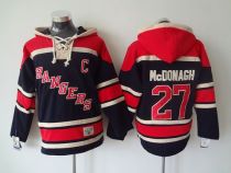 New York Rangers -27 Ryan McDonagh Blue Sawyer Hooded Sweatshirt Stitched NHL Jersey
