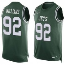 Nike New York Jets -92 Leonard Williams Green Team Color Stitched NFL Limited Tank Top Jersey
