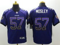 Nike Ravens -57 CJ Mosley Purple Team Color Men's Stitched NFL Elite Drift Fashion Jersey