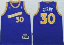 Golden State Warriors -30 Stephen Curry Blue Throwback Stitched NBA Jersey
