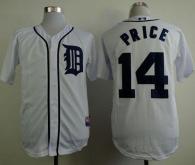 Detroit Tigers #14 David Price White Cool Base Stitched MLB Jersey