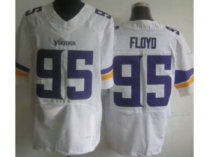 2013 NFL NEW Minnesota Vikings 95 Sharrif Floyd White Jerseys(Elite)