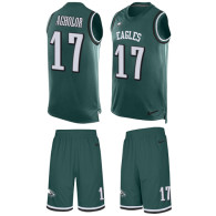 Eagles -17 Nelson Agholor Midnight Green Team Color Stitched NFL Limited Tank Top Suit Jersey