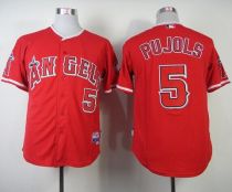 Los Angeles Angels of Anaheim -5 Albert Pujols Red Cool Base Stitched MLB Jersey