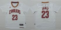 Cleveland Cavaliers -23 LeBron James White Short Sleeve Stitched NBA Jersey