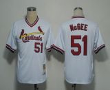 Mitchell And Ness St Louis Cardinals #51 Willie McGee White Throwback Stitched MLB Jersey