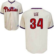 Philadelphia Phillies #34 Cliff Lee Cream Stitched MLB Jersey