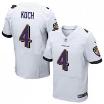 Nike Baltimore Ravens -4 Sam Koch White Stitched NFL New Elite Jersey