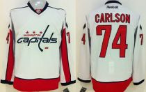Washington Capitals -74 John Carlson White Stitched NHL Jersey