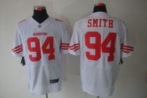 Nike San Francisco 49ers -94 Justin Smith White Mens Stitched NFL Elite Jersey