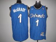 Mitchell And Ness Orlando Magic -1 Tracy Mcgrady Stitched Blue Throwback NBA Jersey