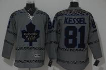 Toronto Maple Leafs -81 Phil Kessel Charcoal Cross Check Fashion Stitched NHL Jersey