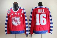 St Louis Blues -16 Brett Hull Red All Star CCM Throwback 75TH Stitched NHL Jersey