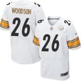 Nike Pittsburgh Steelers #26 Rod Woodson White Men's Stitched NFL Elite Jersey