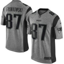 Nike New England Patriots -87 Rob Gronkowski Gray Stitched NFL Limited Gridiron Gray Jersey